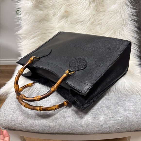 Authentic Gucci Diana Bamboo Black Tote - Picture 15 of 17